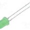 Dioda LED 5mm, verde, convex, 12V, OPTOSUPPLY - OSG8NU5B64A-12V