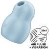 SATISFYER - PRO TO GO 1 DOUBLE AIR PULSE STIMULATOR &amp; VIBRATOR BLUE