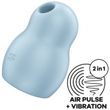 SATISFYER - PRO TO GO 1 DOUBLE AIR PULSE STIMULATOR &amp; VIBRATOR BLUE