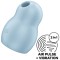 SATISFYER - PRO TO GO 1 DOUBLE AIR PULSE STIMULATOR &amp; VIBRATOR BLUE
