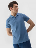 Tricou polo regular unicolor pentru bărbați - bleumarin, 4F Sportswear