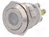 Intrerupator anti-vandalism, OFF-(ON), &Oslash;19mm, ONPOW - GQ19F-10D/B/24V/S