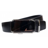 Curea barbati, casual, eleganta, din piele naturala, Negru 3.5cm - CK41N, MADE IN ROMANIA