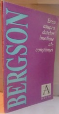 ESEU ASUPRA DATELOR IMEDIATE ALE CONSTIINTE de HENRI BERGSONI, 1993 foto