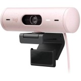 Camera web Logitech Brio 500, Full HD, Light correction, Auto-framing, Show Mode, USB Type-C, Rose