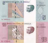 Angola Set 5-10 Kwanzas 2012 UNC