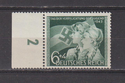 GERMANIA DEUTSCHES REICH 1943 MI. 843 MNH foto