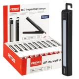 Set 10 lampi de inspectie LED AMiO cu acumulator 600mAh si rigla