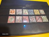 ANGLIA 1887-JUBILEUL RAGINEI VICTORIA 50 ANI-SERIE DE 12 TIMBRE STAMPILATE