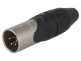 Mufă XLR 4-PIN Tată Dreptă pe Cablu