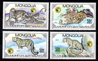 MONGOLIA 1985, Fauna, serie neuzata, MNH foto