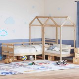 Set pat de zi/bancă cu acoperiș, 90x190 cm, lemn masiv de pin