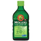 Ulei din ficat de cod M&ouml;ller&rsquo;s cu Omega-3, aromă de mere, 250 ml