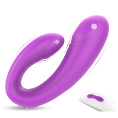 Vibrator Cuplu Ethos, 9 Moduri Vibratii, Remote Control, Silicon, USB Magnetic, Mov, Mokko Toys, Velvet Obsession