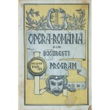 Opera Romana din Bucuresti - Program (Editia: 1928 - 1929)