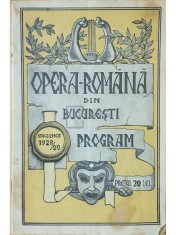Opera Romana din Bucuresti - Program (Editia: 1928 - 1929) foto