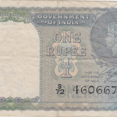 INDIA 1 rupee ND(1940) VF