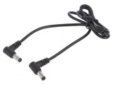 Cablu DC 5,5/2,1 mufă x2 0,8m 2x0,5mm2 negru