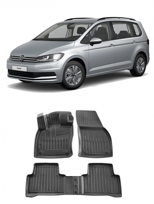 Set Covorase Auto Cauciuc Umbrella Pentru Volkswagen Touran II (2015-2020)