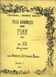 C9459N Piese rom&acirc;nești pentru pian din sec XIX, album alcătuit de Georgeta Ștefănescu-Barnea, volumul I, 1975