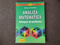 NICOLAE GHERGHE ANALIZA MATEMATICA CULEGERE DE PROBLEME AUTOGRAF