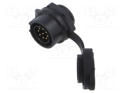 Conector circular mufă mamă 8 pini 5A 250V IP67 drept LUTRONIC foto