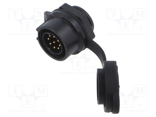 Conector circular mufă mamă 8 pini 5A 250V IP67 drept LUTRONIC