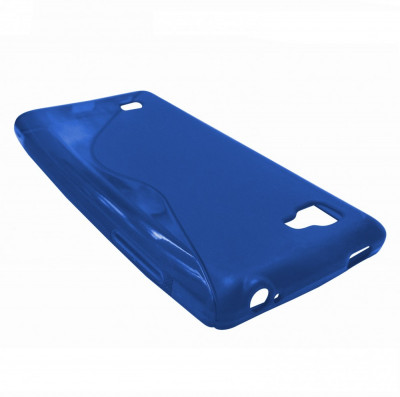 Husa silicon S-case albastra pentru LG Optimus 4X HD P880 foto