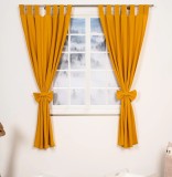 Perdele pentru copii Alavya Home 100x150 cm bumbac organic, set 2 bucăți, galben muștar