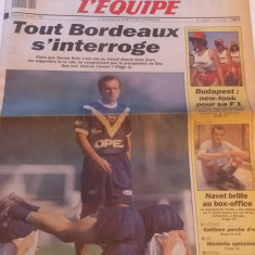 Ziar sport din Franta - "L`EQUIPE" (10.08.1990)