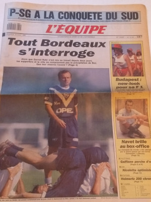 Ziar sport din Franta - &amp;quot;L`EQUIPE&amp;quot; (10.08.1990) foto