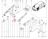 Surub fixare traversa Renault Laguna 3, Renault Clio 3, Original Renault 8200280504 Kft Auto, Automobile Dacia Mioveni