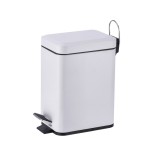 Cumpara ieftin Cos gunoi cu clapeta fier alb 24,5 x 12 x 25 cm, 3 L