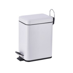 Cos gunoi cu clapeta fier alb 24,5 x 12 x 25 cm, 3 L