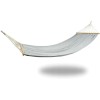 Hamac Single pentru 1 Persoana cu Bara Stabilizatoare din Lemn, Bumbac Premium, Capacitate 150kg, Dimensiuni 200x100cm, Gri, Gardenline