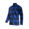 Camasa flanelata groasa Lahti Pro, marimea S, bumbac, 170 g, model carouri, Albastru/Negru