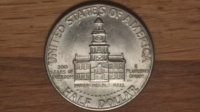 SUA -moneda comemorativa- 1/2 half dollar 1976 - 200 ani independenta -superba ! foto