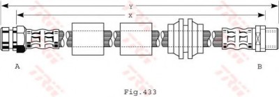 Conducta / cablu frana FORD GALAXY (WGR) (1995 - 2006) TRW PHB440 foto