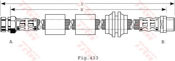 Conducta / cablu frana FORD GALAXY (WGR) (1995 - 2006) TRW PHB440