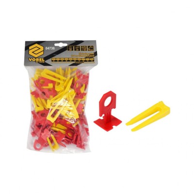 Sistem nivelare placi 3mm 50clips+50pene Vorel 04736 foto