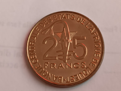 M3 C50 - Moneda foarte veche - Africa de Vest - 25 franci - 2022 foto