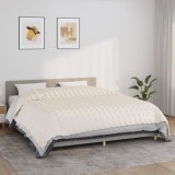 VidaXL Pătură cu greutăți, crem deschis, 220x260 cm, 11 kg, textil