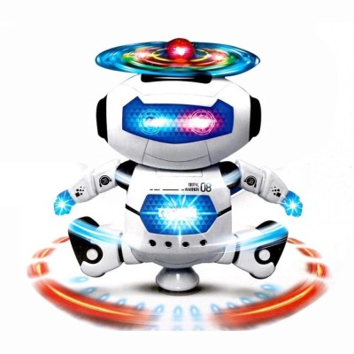 Robotel interactiv rotire 360 cu sunete si lumini, merge si danseaza. foto