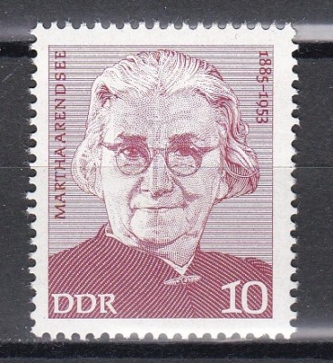 Germania RDG 1975 - &amp;Icirc;n memoria Marthei Arendsee, MNH foto
