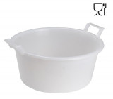 Castron de apă ICS P9135, 11 litri, 35 cm, alb, rotund, cu urechi