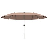 Outsunny Parasolar Oval Khaki 440 x 260 cm | Aosom Romania