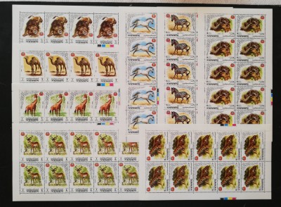 YEMEN K. -FAUNA-serie complecta 10 X 8 V.-MNH**.- YK 002Aa foto