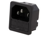 Conector Alimentare AC Soclu Tată 10A 250V IEC 60320
