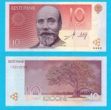 Estonia (p#86) 10 Krooni 2007 UNC 'Hurt' serie: CX212153; (ROG CITITI DETALIILE!)