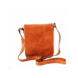 Geanta messenger din piele naturala, miere, GB112C